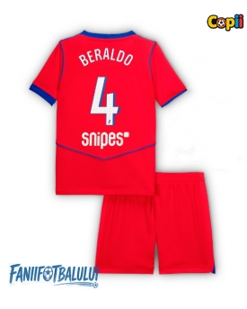 Paris Saint-Germain Lucas Beraldo #4 Echipament de Fotbal Replică 2025-26 Copii Treilea (+ Șorturi)